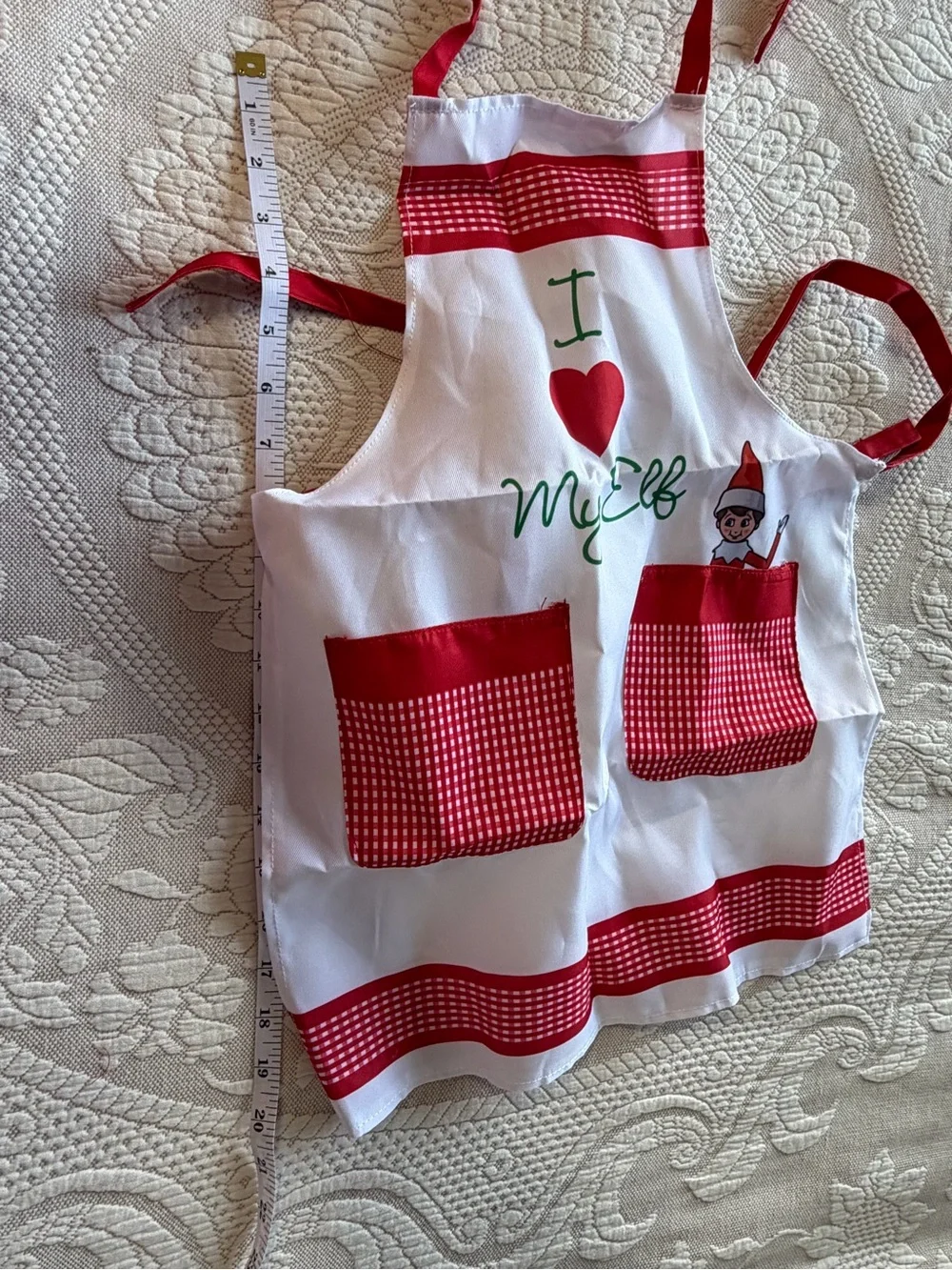 NWT Elf on the Shelf Kids Elf in GUC Holiday Apron Set *MISSING ELF APRON